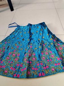 Pink Blue Lehenga Set...