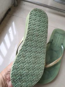 forever glam  Green Flip Flops