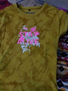 Yellow Mustard Tshirt Casual Wear
