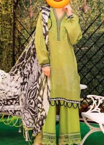 Chartreuse Printed Salwar Kameez