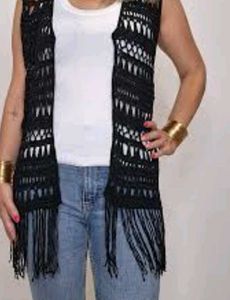 Crochet Fringe Vest