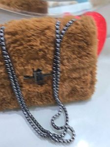 Fuzzy Brown Crossbody Bag