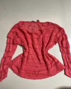 Warm Pink Crochet Top