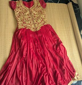 Red & Gold Ethnic Gown