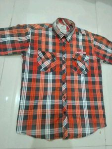 red colour checked shirt for men (thrifted)