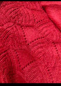 Red Knit Cardigan