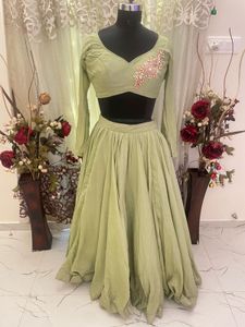 Green Lehenga Choli Set