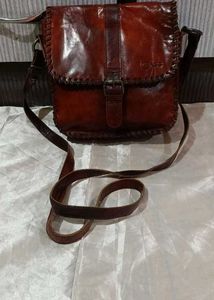 Vintage Leather Crossbody Bag