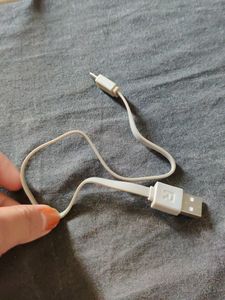 2 Data And Charging Cables(1 White Big+Grey Small)