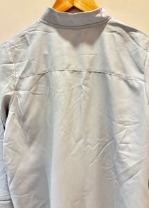 Light Blue Band Collar Shirt