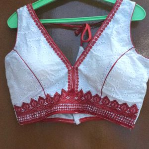Hakoba Designer Blouse With Short Sleeve