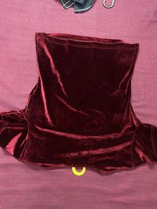 Maroon Velvet Tee