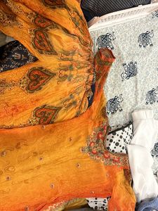 Orange Colour Suit With Sharara