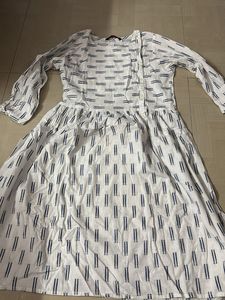 Striped White Dress