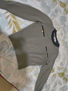 Elegant Olive Green Knit Top