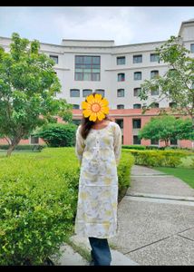 Floral Print Full Length Kurti