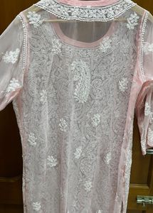 Pink Embroidered Kurta