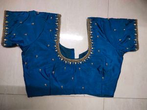 Price Drop 🥳Peacock Blue Maggam Blouse