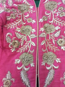 Red Embroidered Anarkali Dress