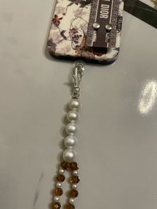 Crystal Beaded Sling With Phone Lanyard Patch