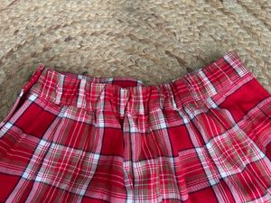 Red Plaid Skirt