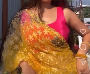 Elegant Embroidered Yellow Saree