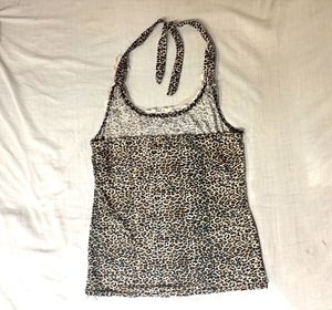 Beautiful Leopard Floral Halter Top