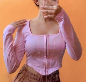 Imported Pink Corset Top