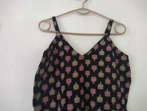 Motif Design Strappy Dress