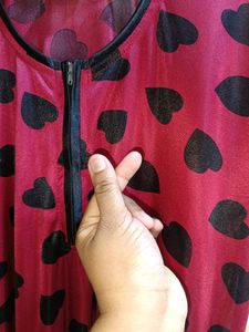 Honeymoon Night Gown - Satin Red