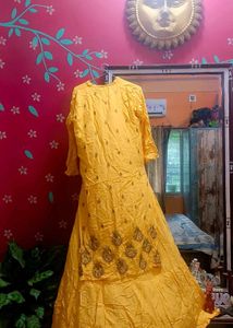Yellow Embroidered Kurta Set