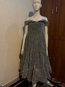 Stunning Off-Shoulder Sequin Gown