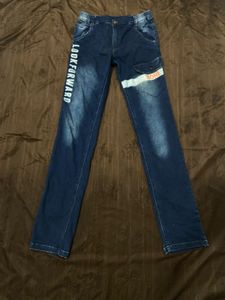 Unique Graphic Print Denim Jeans