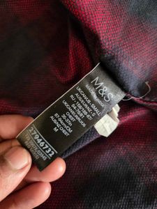 M&amp;S Red Checked Shirt
