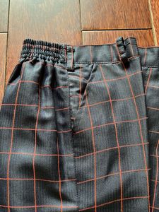 Plaid Elastic Waist Pants