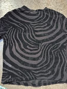 Zebra Print Long Sleeve Top