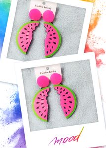 Set Of 2 Watermelon Piece &amp; Burger Designed Earrings For Kids Or Girls.