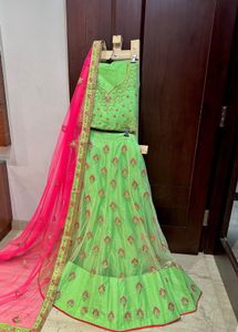 Brand New Green Embroidered Lehenga Choli