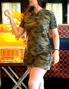 Army Print Sporty Dress