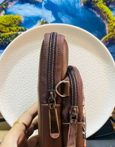 Brown Portrait Crossbody Bag