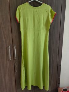 Lime Green A Line Kurta