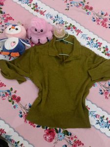 Olive Green Knit Sweater