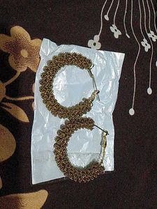 Boho Beaded Hoop Earrings