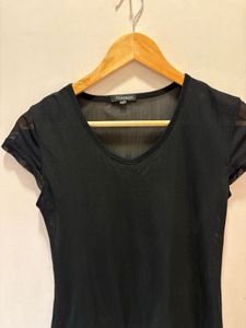 Stylish Black  Mesh Top