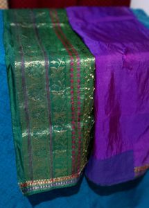 Purple Embroidered Saree💜/Free Blouse