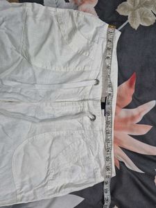 White Wide Leg Lenin Pants