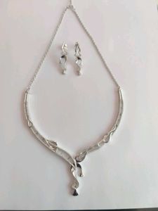 925 Sterling Silver Set With Earings Also Hallmark