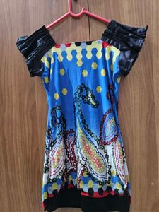 Funky Patterned Top with Unique Sleeves