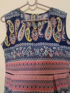 Paisley Print Fit &amp; Flare Dress