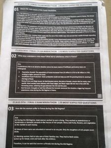 Class 9th Exam Prep:  Social Science